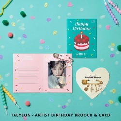TAEYEON - ARTIST BIRTHDAY BROOCH & CARD